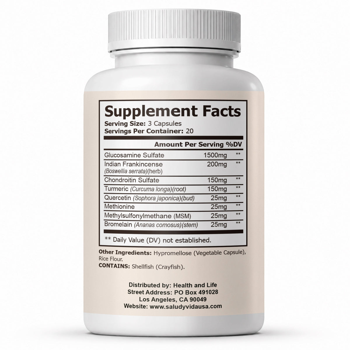 ARTRIFLEX™ – Información del Suplemento: glucosamina, condroitina, boswellia y cúrcuma