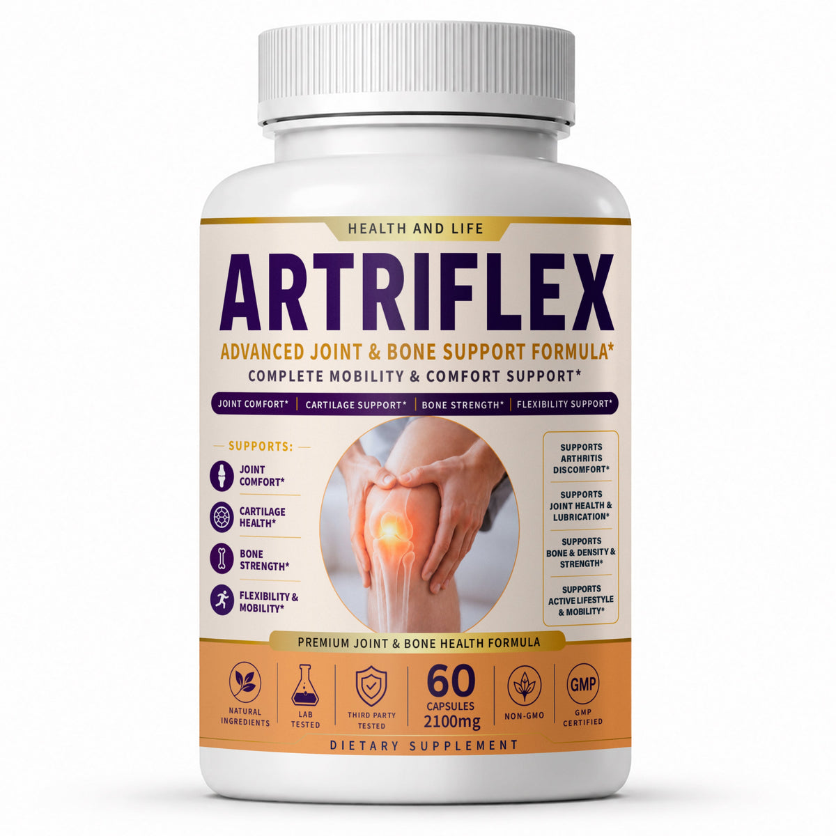 ARTRIFLEX™ – Soporte Avanzado para Articulaciones y Huesos – etiqueta frontal