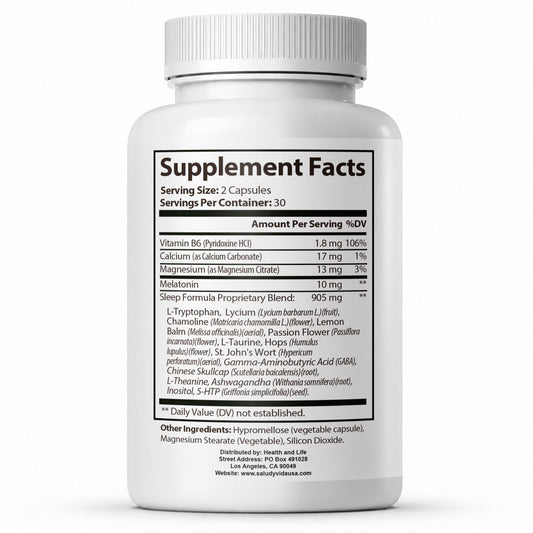 LUNORA™ – Información del Suplemento: melatonina, pasiflora y L-teanina