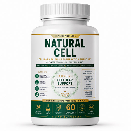 NATURAL CELL – Resveratrol 600 mg para la Salud Celular – etiqueta frontal